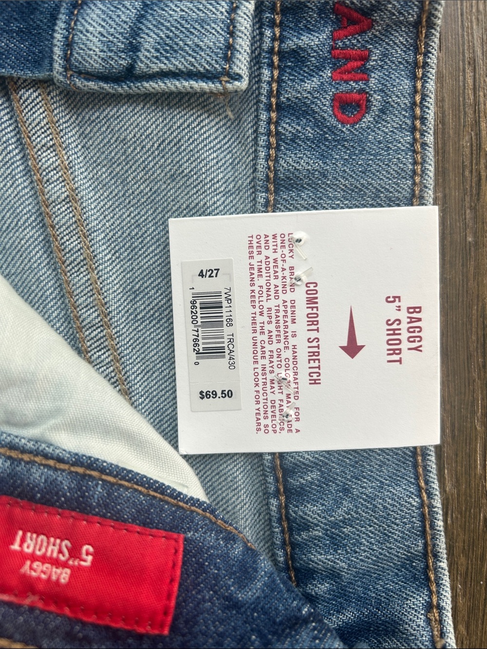 Lucky Brand Light Blue Distressed Denim Cutoff Shorts - Picture 3 of 6
